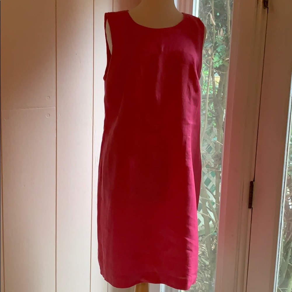 Hot pink shift dress